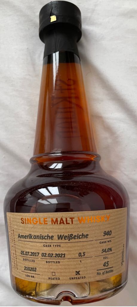 St.Kilian Whisky Z Privat Cask 940 Amerikanische Weißeiche - St.Kilian (0,5L) alcohol collectible - Main Image 2