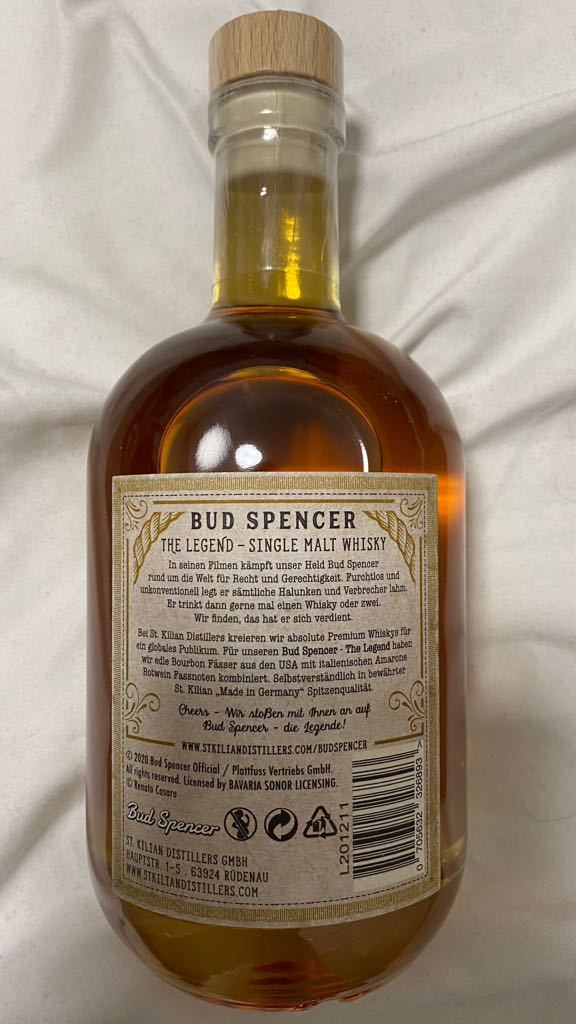 St.Kilian Whisky X Bud Spencer Batch 01.2 - St.Kilian (0,7L) alcohol collectible - Main Image 2