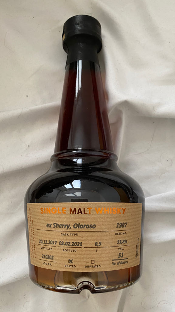 St.Kilian Whisky Z Privat Cask 1987 Ex Sherry Oloroso Peated - St.Kilian (0,5L) alcohol collectible - Main Image 2