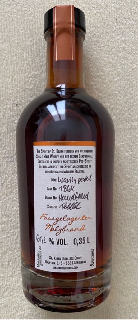 St.Kilian Distillery Only Amarone Cask 1864 - St.Kilian (0,35mL) alcohol collectible - Main Image 2
