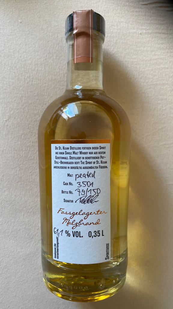 St.Kilian Distillery Only Bourbon Cask 3501 - St.Kilian (0,35L) alcohol collectible - Main Image 2