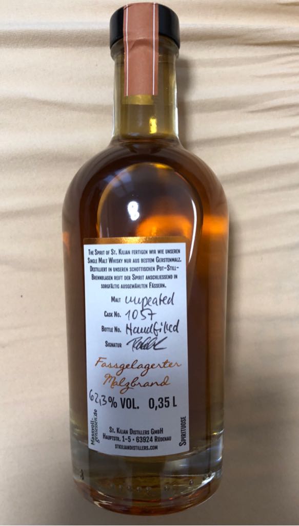 St.Kilian Distillery Only Rum Cask 1057 - St.Kilian (0,35mL) alcohol collectible - Main Image 2