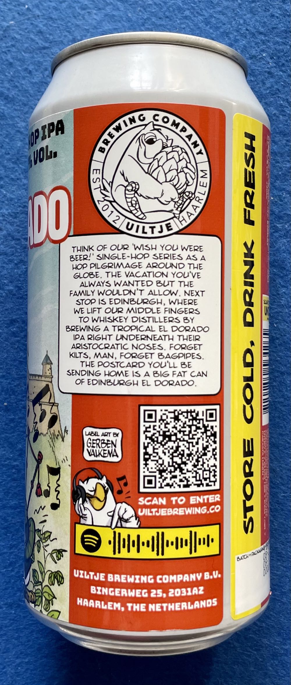 Edinburgh Eldorado - Uiltje Brewing Company (440 mL) alcohol collectible [Barcode 8720254564265] - Main Image 3