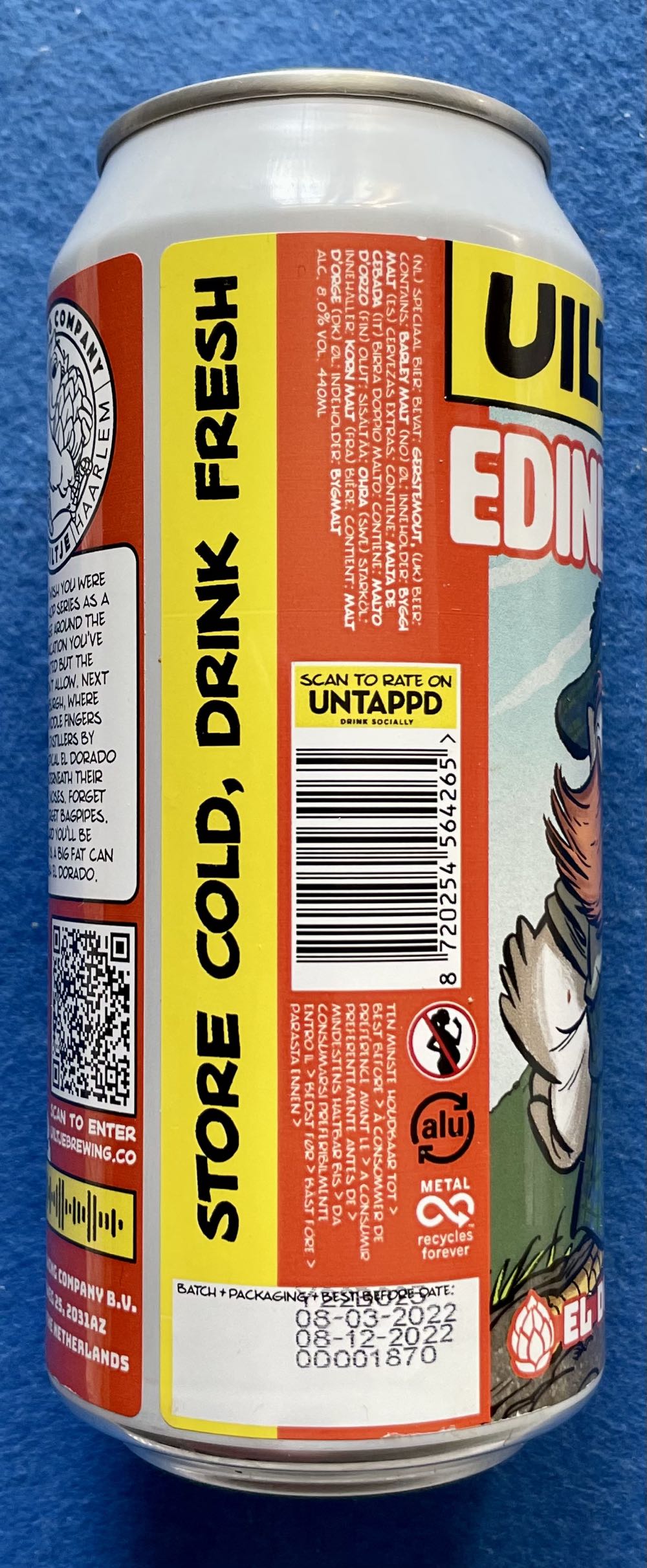 Edinburgh Eldorado - Uiltje Brewing Company (440 mL) alcohol collectible [Barcode 8720254564265] - Main Image 4