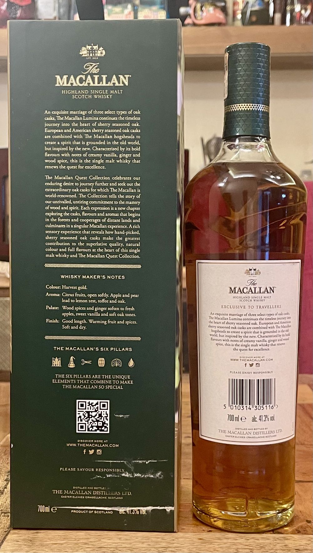 MACALLAN Lumina Highland Single Malt Scotch Whisky - The Macallan Distillers (700 mL) alcohol collectible [Barcode 5010314305116] - Main Image 2