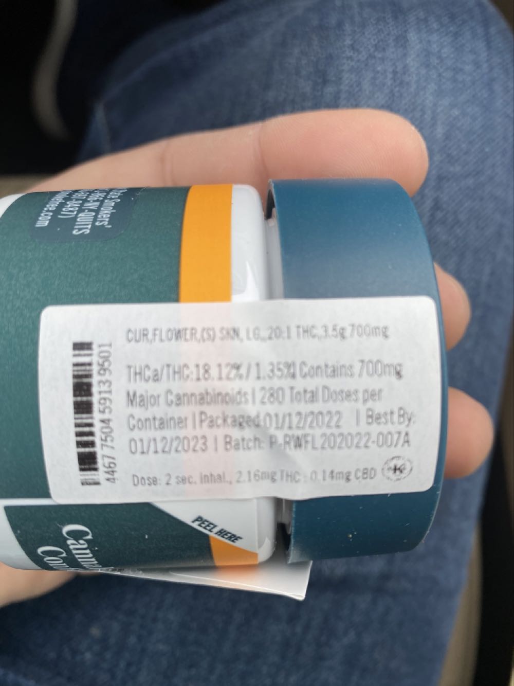 Sativa SKN - Curaleaf (1.8 FL OZ) alcohol collectible - Main Image 2