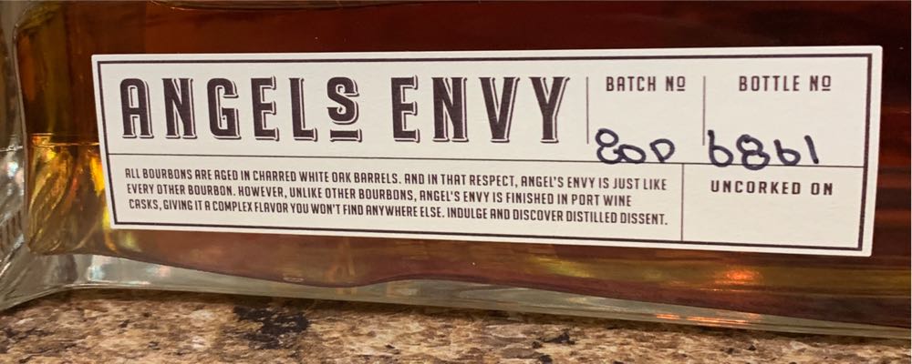 Angels Envy - Angel’s Envy Distillery (750 mL) alcohol collectible [Barcode 850047003003] - Main Image 2