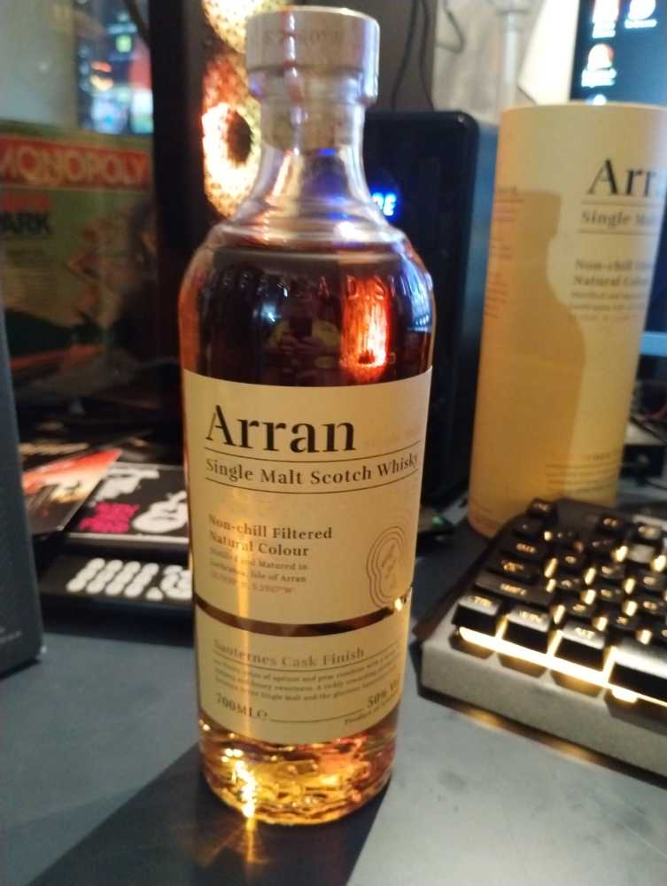 The Arran Sauternes Cask Finish 50% - Isle Of Arran Distillery (700 mL) alcohol collectible [Barcode 5060044481949] - Main Image 2