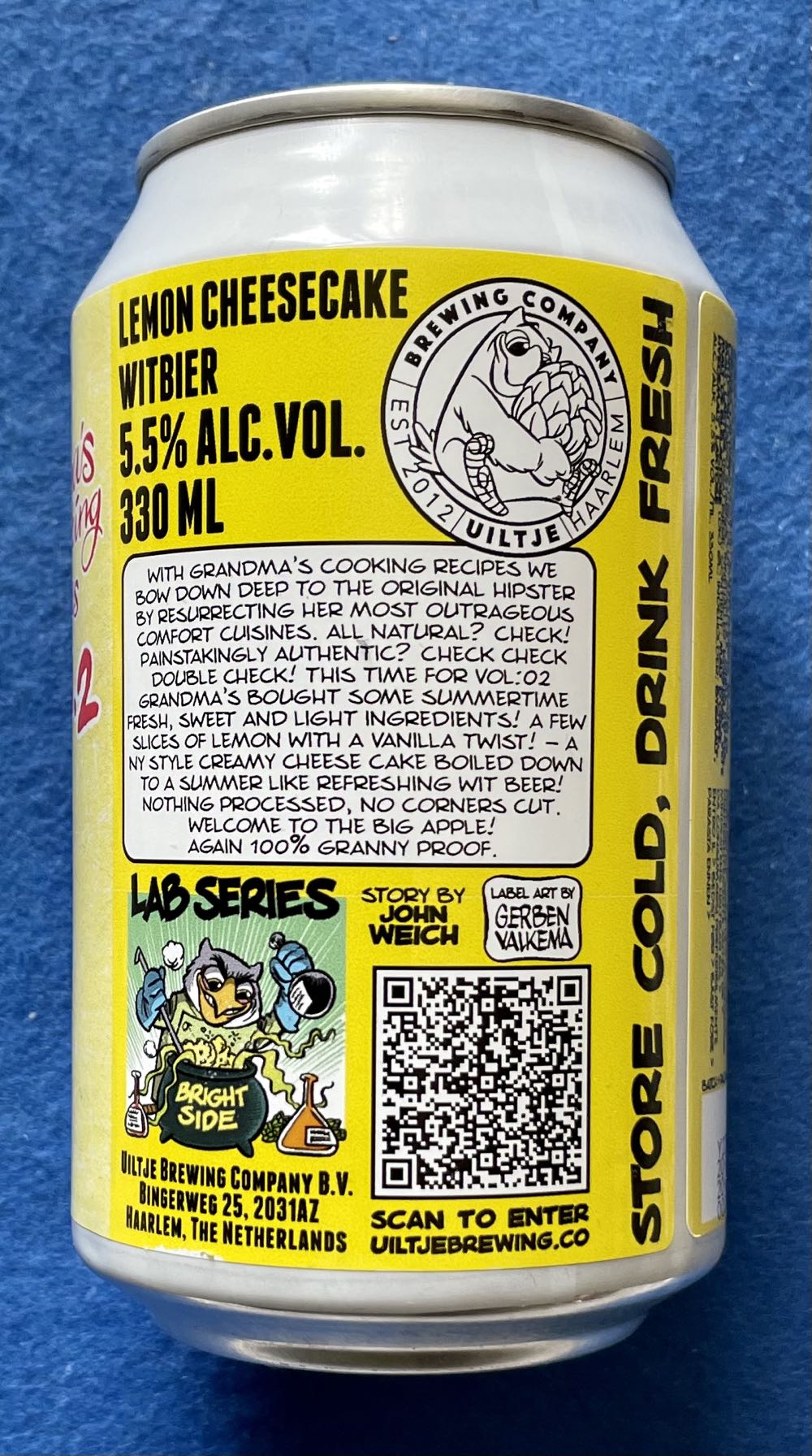 Grandma’s Cooking Recipes Vol.2 - Uiltje Brewing Company (330 mL) alcohol collectible [Barcode 8720254564944] - Main Image 3