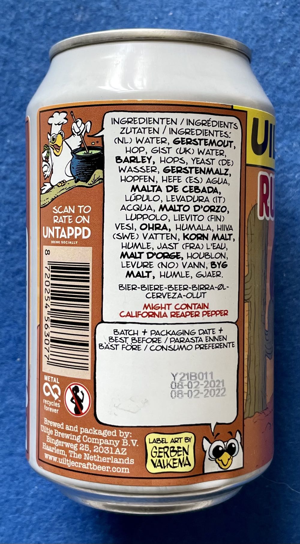 Russian Roulette - Uiltje Brewing Company (330 mL) alcohol collectible [Barcode 8720254563077] - Main Image 4