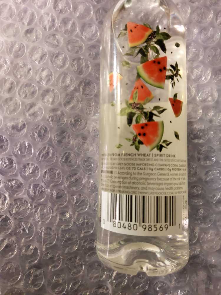 Grey Goose Essences Watermelon & Basil - Grey Goose Importing Company (50 mL) alcohol collectible [Barcode 080480985691] - Main Image 2