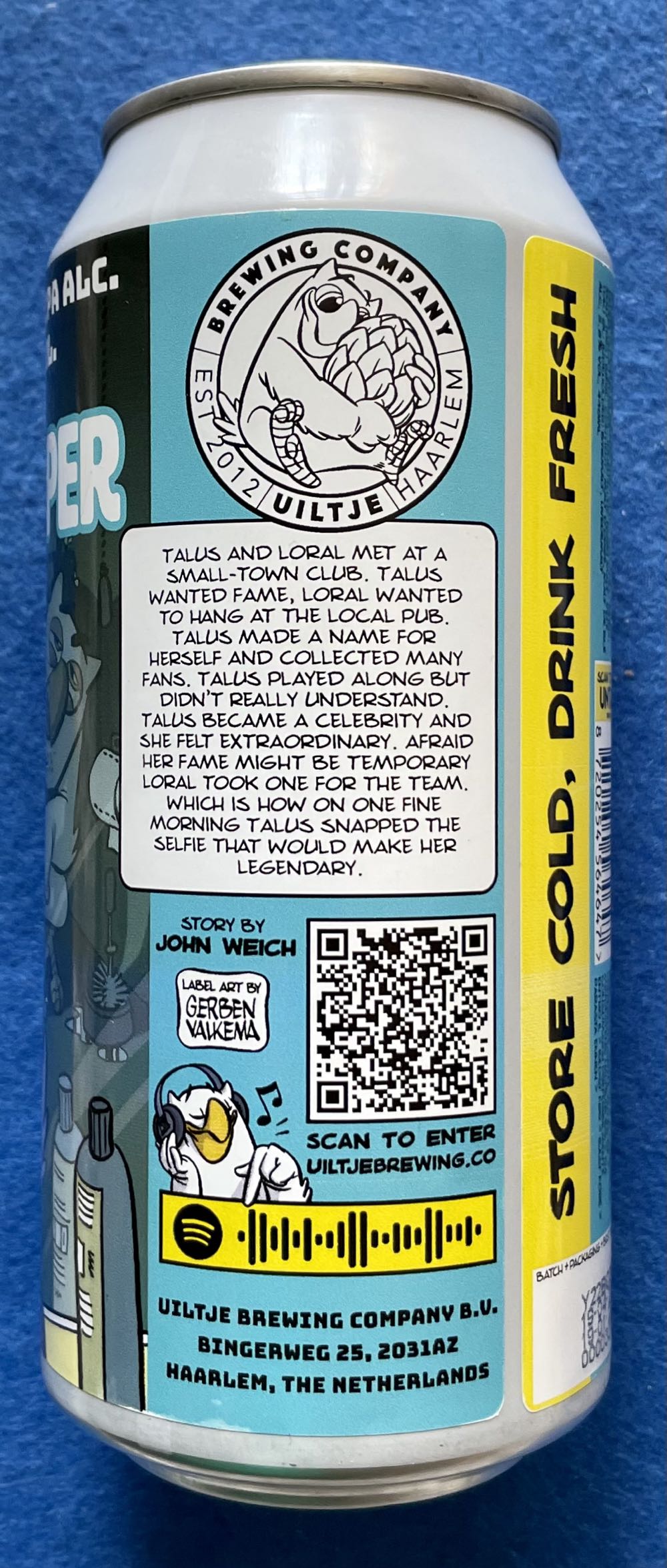 Background Blooper - Uiltje Brewing Company (440 mL) alcohol collectible [Barcode 8720254564647] - Main Image 3