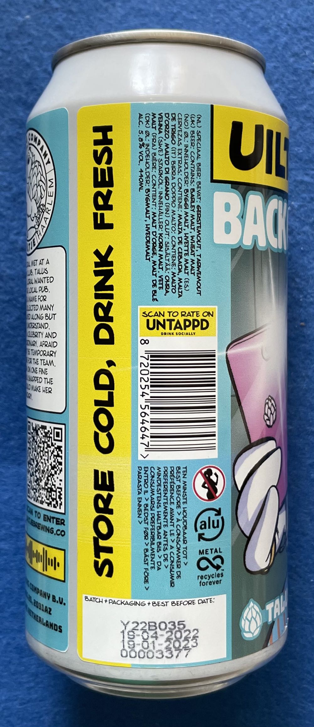 Background Blooper - Uiltje Brewing Company (440 mL) alcohol collectible [Barcode 8720254564647] - Main Image 4