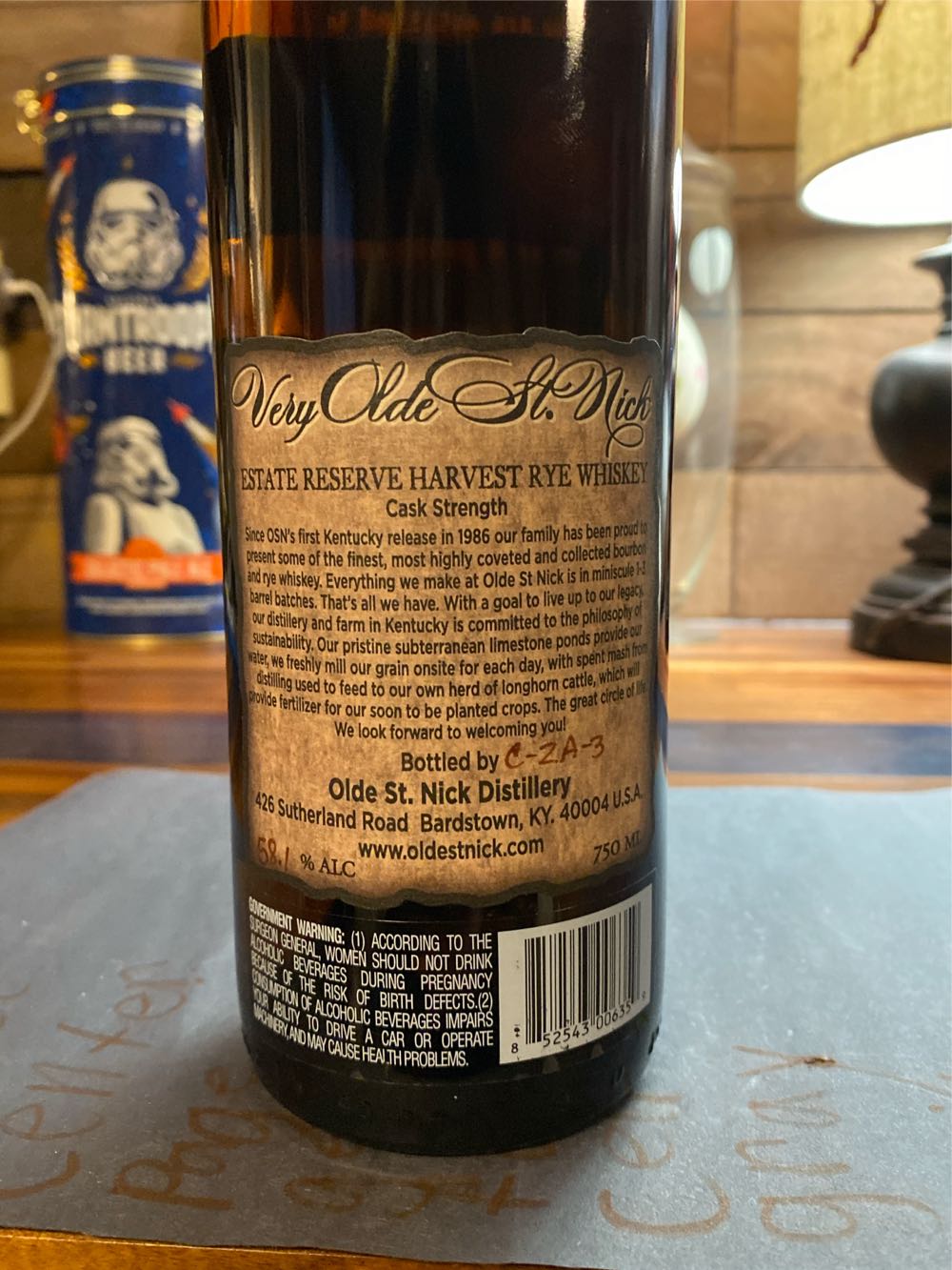 Very Olde St Nick Harvest Rye Whiskey 750ml - Preservation Distillery (750 mL) alcohol collectible [Barcode 852543006359] - Main Image 4