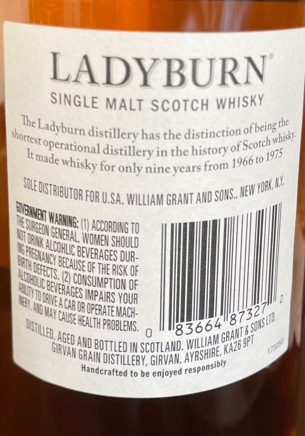 Ladyburn 41 Years Old - The Ladyburn Distillery (750 mL) alcohol collectible [Barcode 083664873272] - Main Image 2