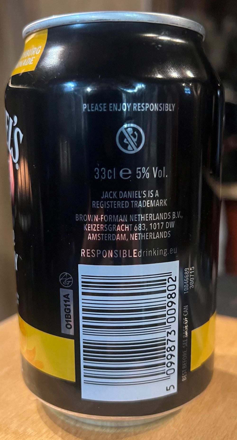 Soft Drink Jack Daniel’s Lemonade 2022 Turkey - Jack Daniel’s Distillery, Lynchburg, TN (330 mL) alcohol collectible [Barcode 5099873009802] - Main Image 3