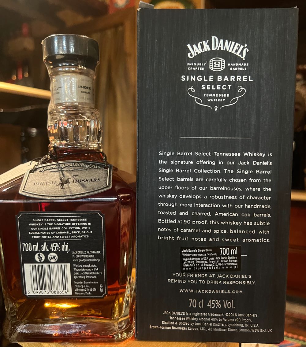 Polish Hussars 2019 No Box - Jack Daniel’s Distillery, Lynchburg, TN (700 mL) alcohol collectible [Barcode 5099873388655] - Main Image 3