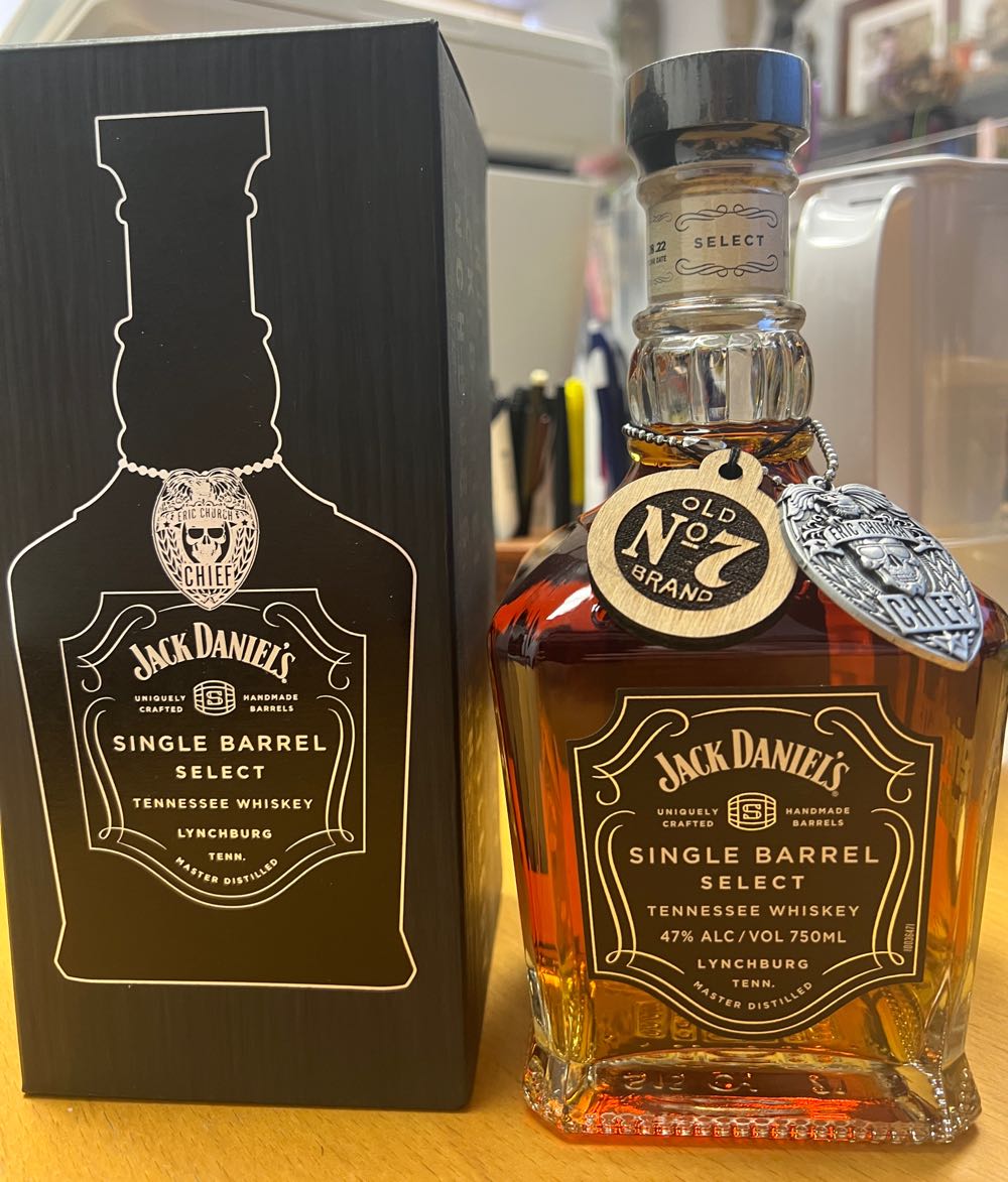 Eric Church 2022 Engraved - Jack Daniel’s Distillery, Lynchburg, TN (750 mL) alcohol collectible [Barcode 082184087008] - Main Image 2