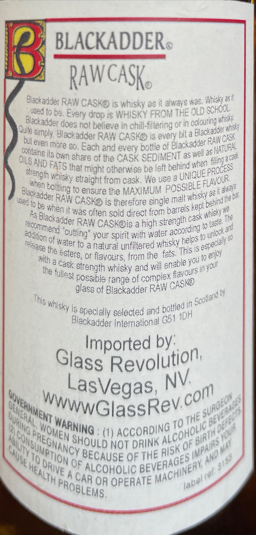 Blackadder Bruichladdich 26 Yr - Bruichladdich Distillery (750 mL) alcohol collectible - Main Image 2