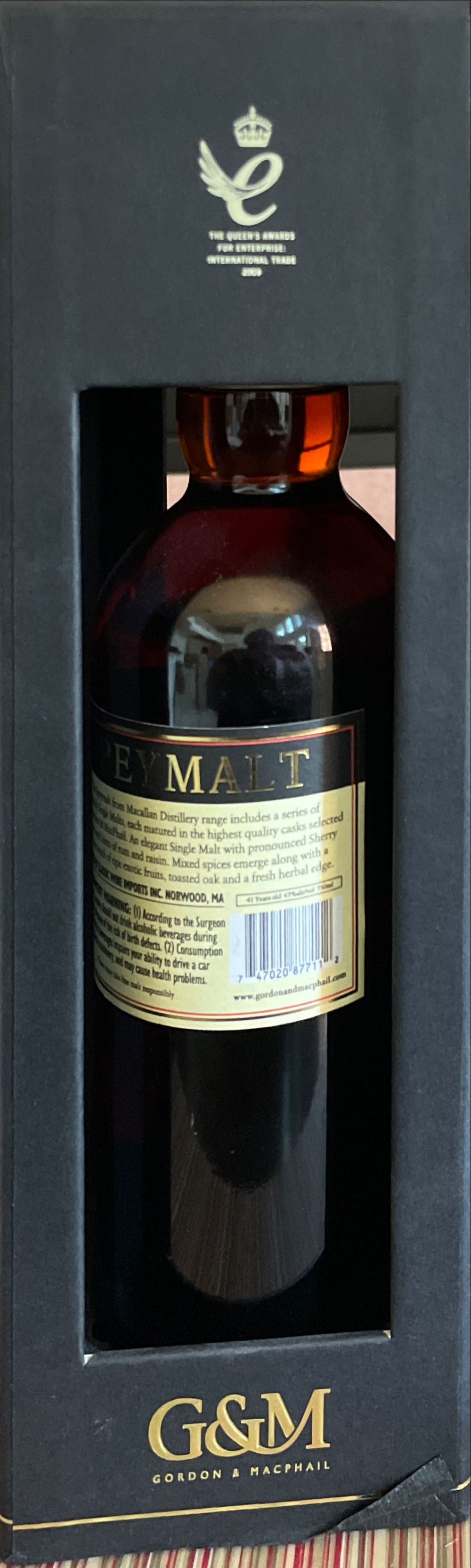 Speymalt From Macallan Single Malt Scotch Whisky 750ml - Macallan Distillery (750 mL) alcohol collectible [Barcode 747020877112] - Main Image 3