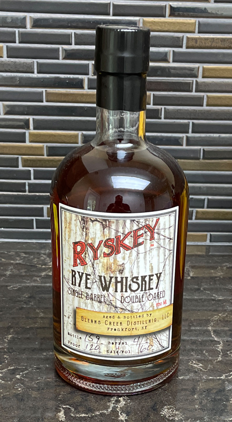 Ryskey Rye Whisjey - Glenns Creek Distilling LLC (750 mL) alcohol collectible - Main Image 2