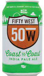 Fifty West Coast to Coast IPA - Fifty West Brewing Company, Cincinnati alcohol collectible - Main Image 2