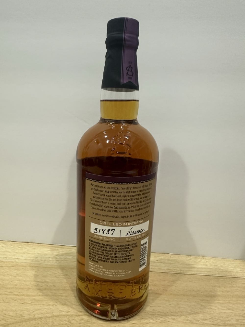 Smooth Ambler Old Single Barrel Rye Whiskey - Smooth Ambler (750 mL) alcohol collectible [Barcode 854570002175] - Main Image 2