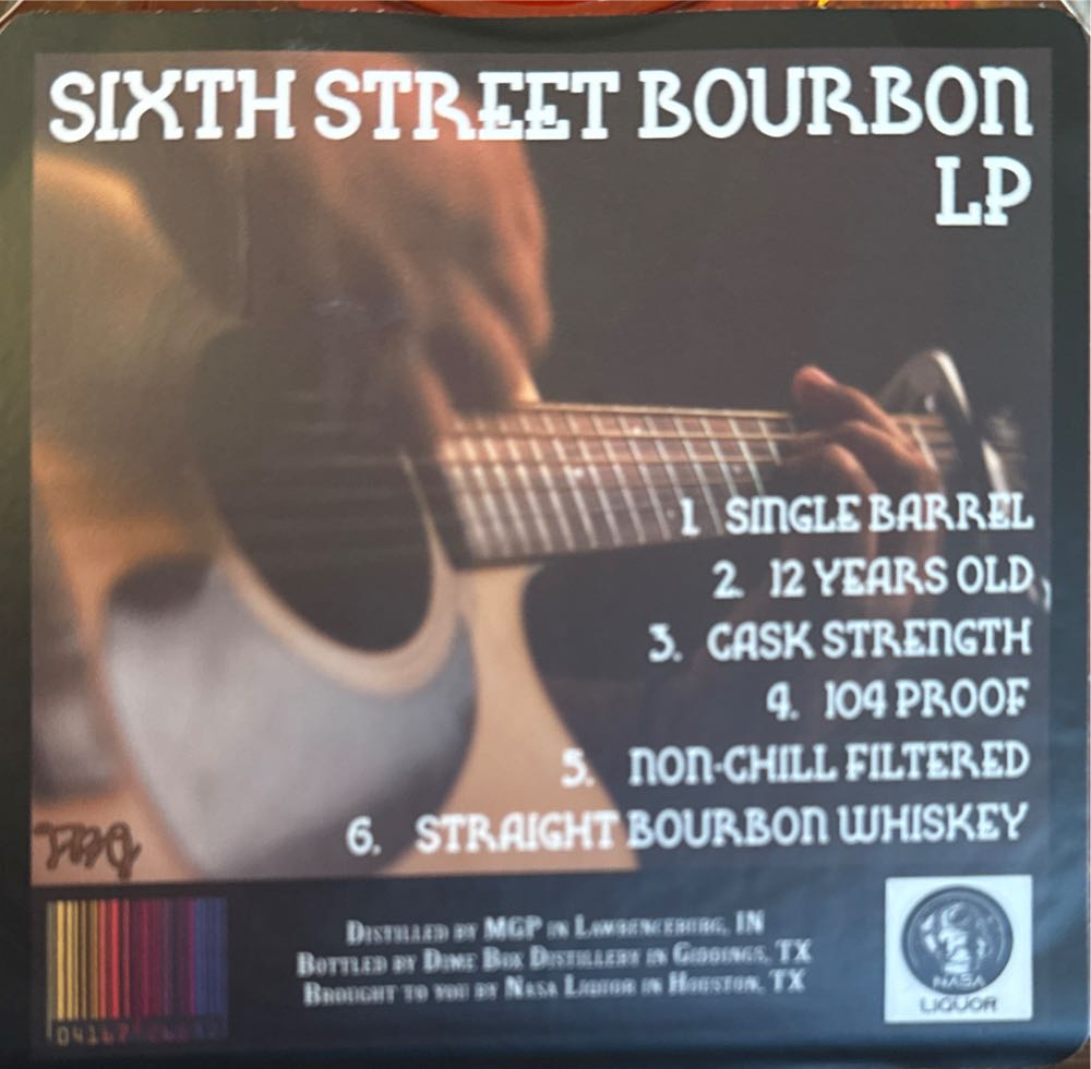 Sixth Street 12yr Bourbon LP Pick - MGP Distilling (750 mL) alcohol collectible - Main Image 4