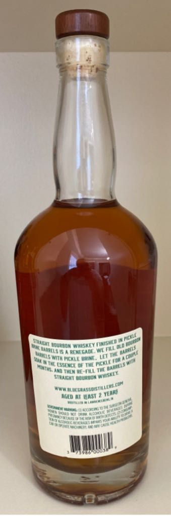 Pickleback - Bluegrass Distillers (750mL) alcohol collectible [Barcode 373986000389] - Main Image 2