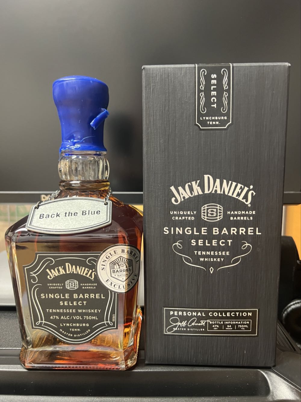 Back The BLUE - Jack Daniel’s Distillery, Lynchburg, TN (750 mL) alcohol collectible - Main Image 2