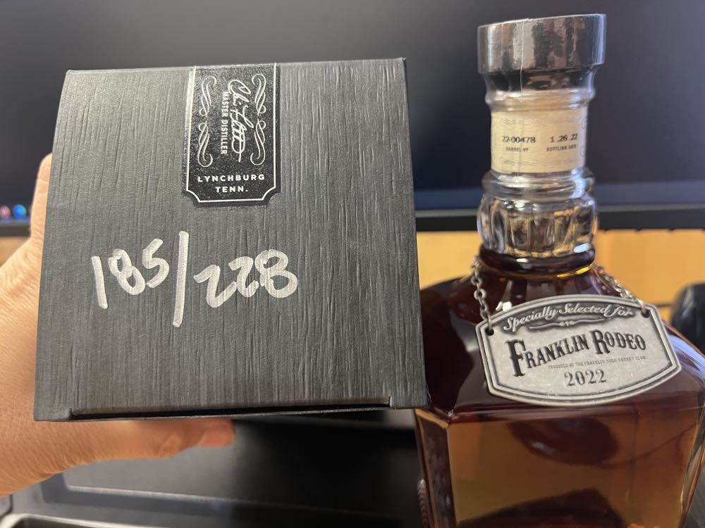 Franklin Rodeo 2022 - Jack Daniel’s Distillery, Lynchburg, TN (750 mL) alcohol collectible [Barcode 082184004289] - Main Image 4