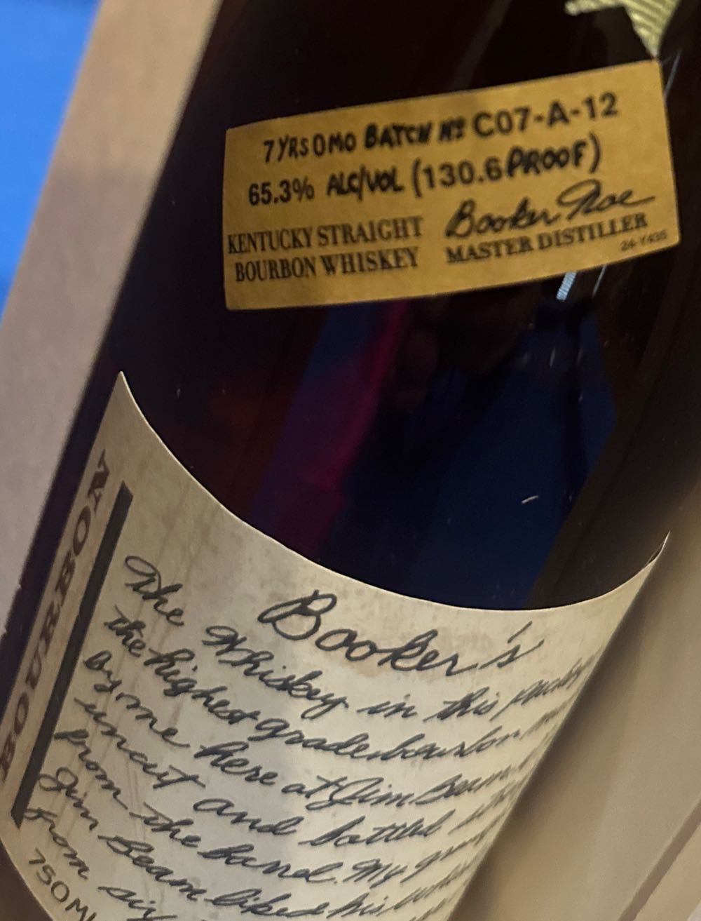 Booker’s C07-A-12 - Jim Beam Distillery (750 mL) alcohol collectible [Barcode 080686011408] - Main Image 2