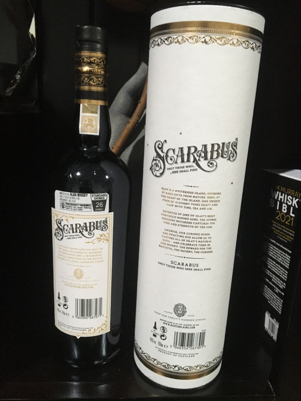 Scarabus Islay Single Malt 46% Vol. 07 Ltr. Flasche  alcohol collectible [Barcode 5060354267301] - Main Image 3