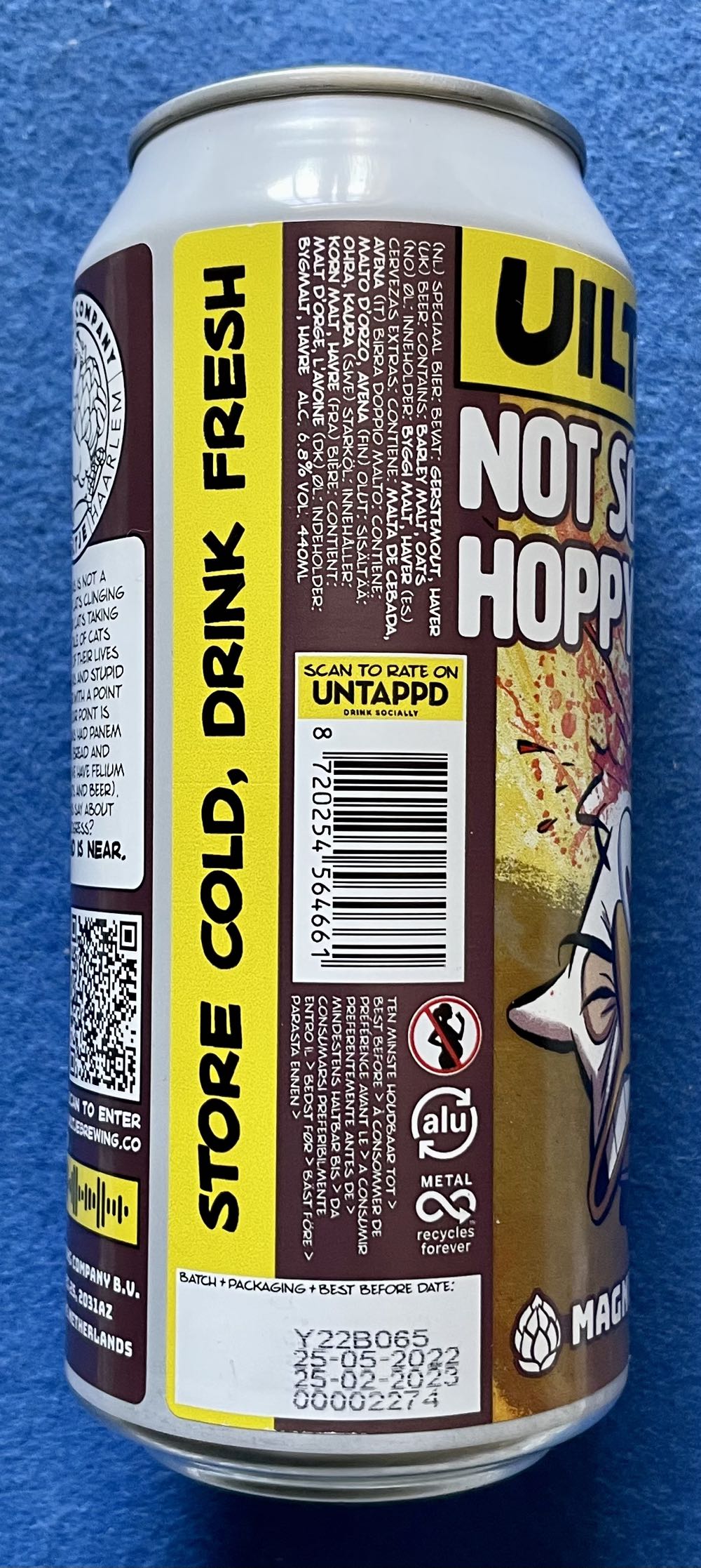 Not So Happy, Hoppy Kitty-cat - Uiltje Brewing Company (440 mL) alcohol collectible [Barcode 8720254564661] - Main Image 4