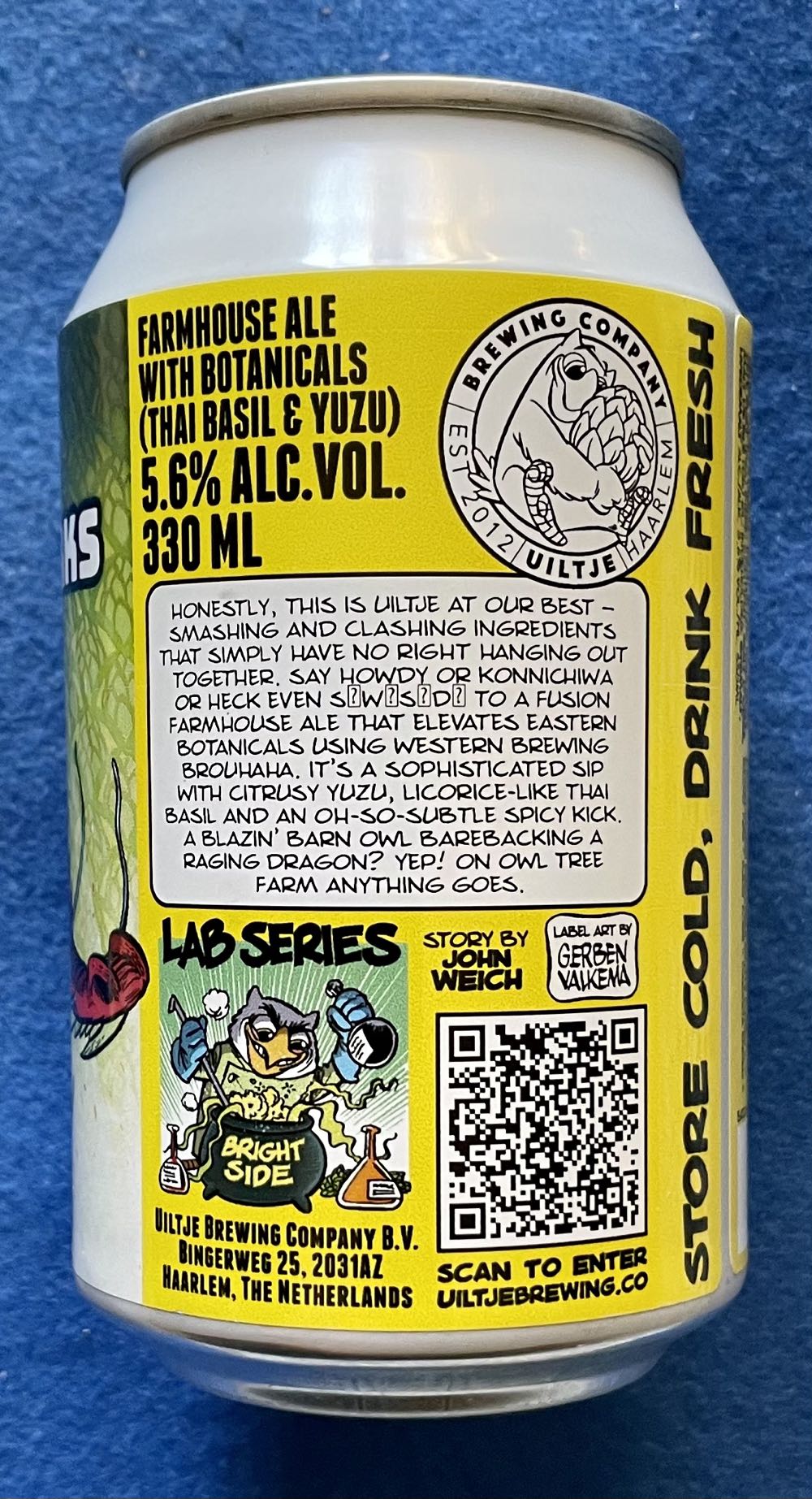 Blazing Pitchforks - Uiltje Brewing Company (330 mL) alcohol collectible [Barcode 8719325540734] - Main Image 3