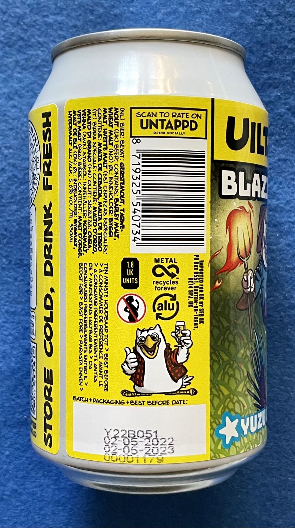 Blazing Pitchforks - Uiltje Brewing Company (330 mL) alcohol collectible [Barcode 8719325540734] - Main Image 4