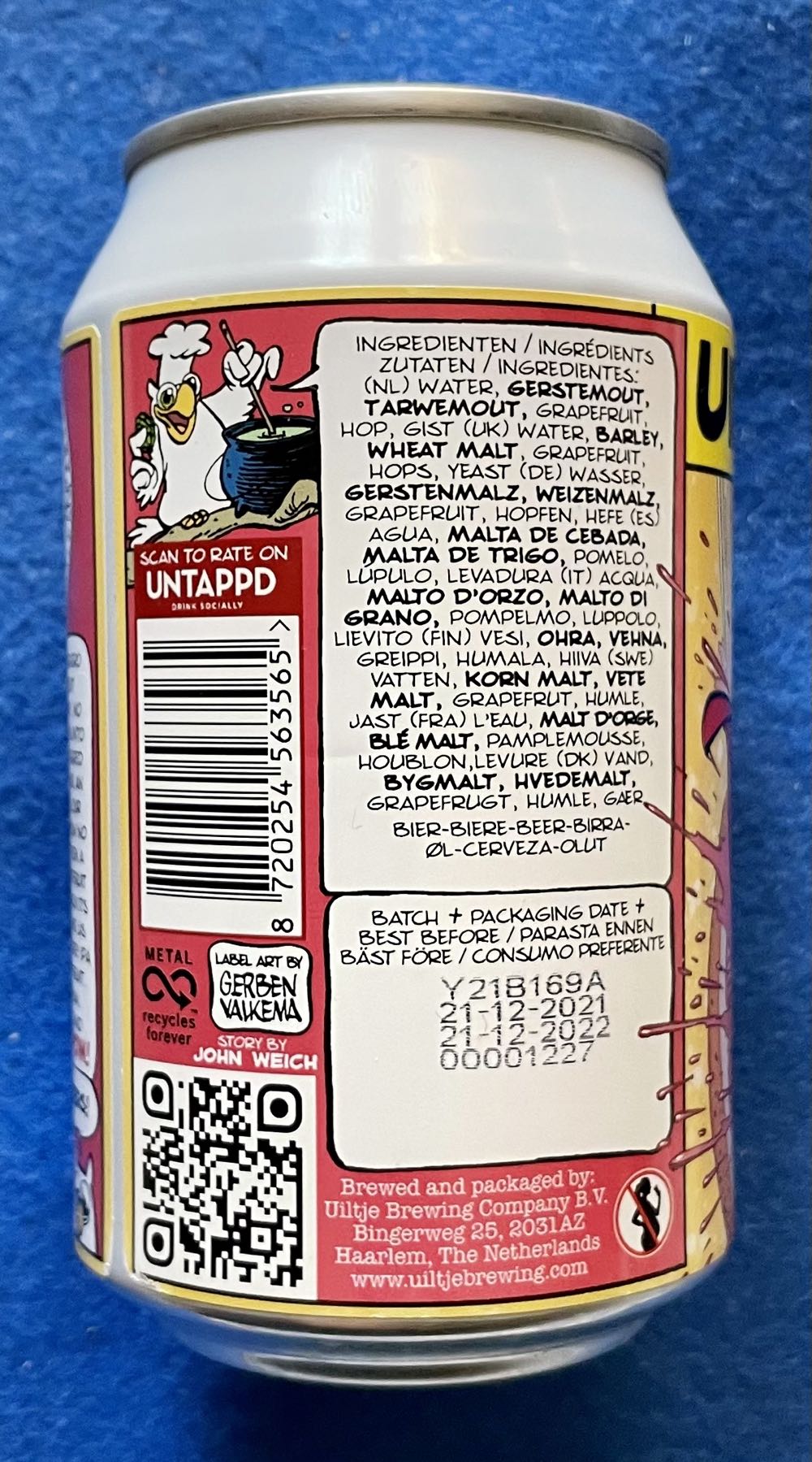 Bird Of Prey Grapefruit Edition - Uiltje Brewing Company (330 mL) alcohol collectible [Barcode 8720254563565] - Main Image 4