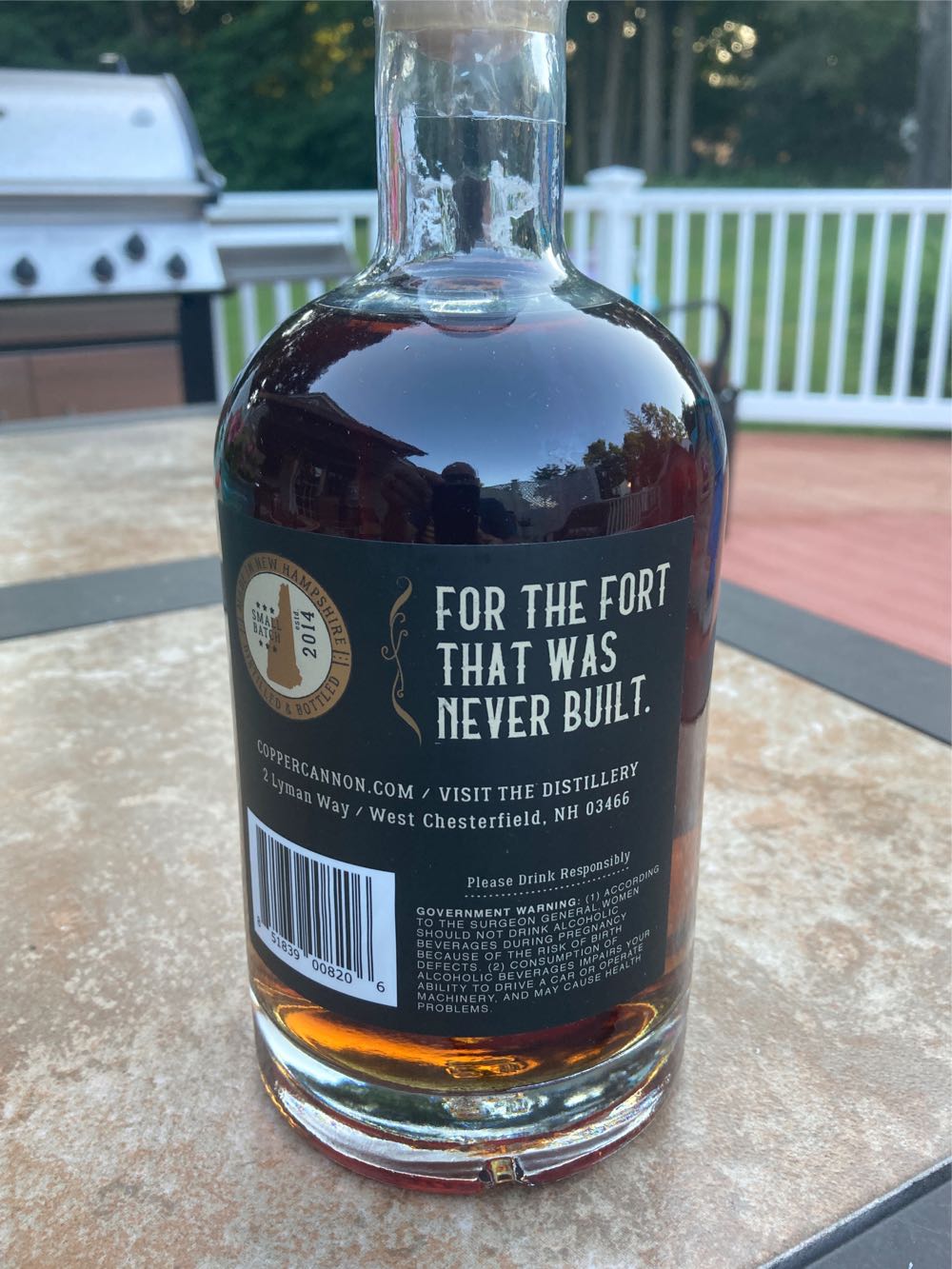 Copper Cannon Fort No. 1 Bourbon - Copper Cannon Distillery (750 mL) alcohol collectible [Barcode 851839008206] - Main Image 2