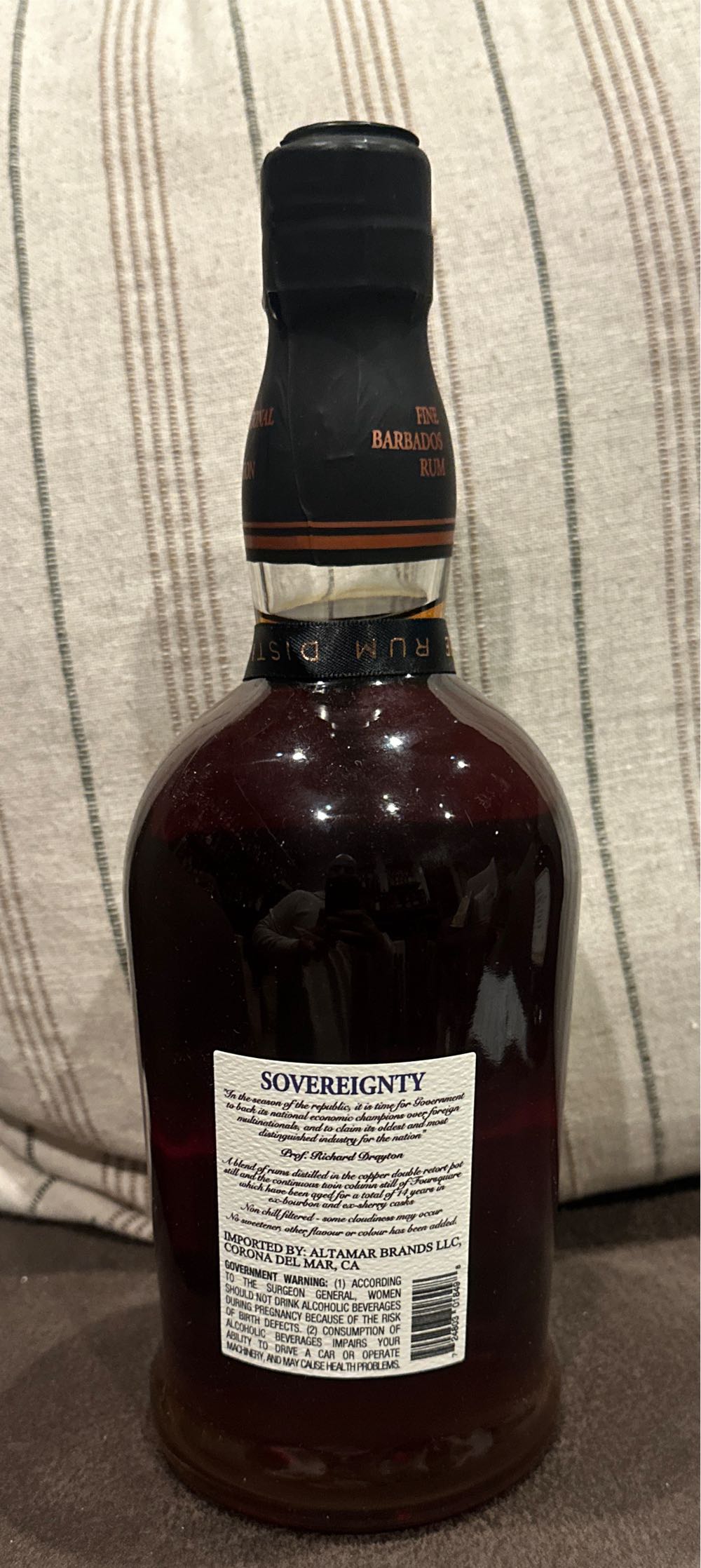 Foursquare Sovereignty 14 Year Old - Foursquare Rum Distillery (750 mL) alcohol collectible [Barcode 724803018498] - Main Image 2