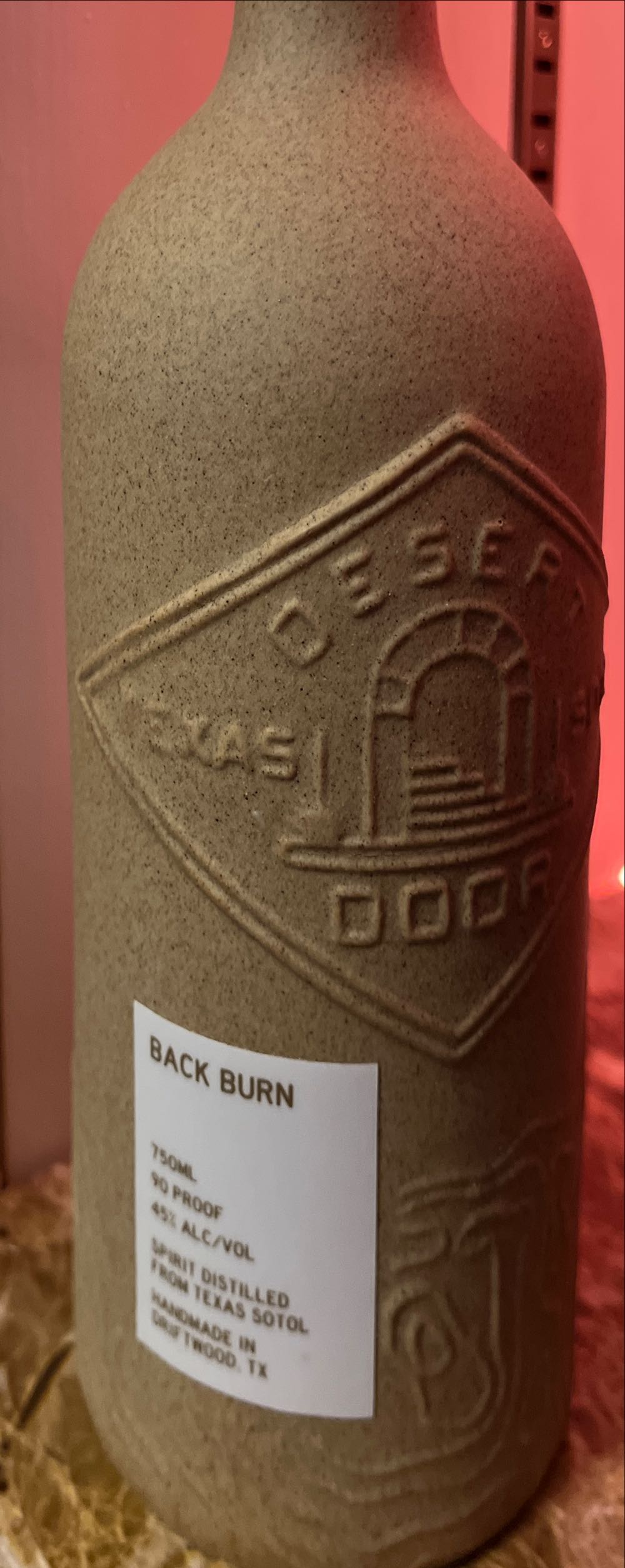 Back Burn Sotol - Desert Door alcohol collectible [Barcode 866510000462] - Main Image 1