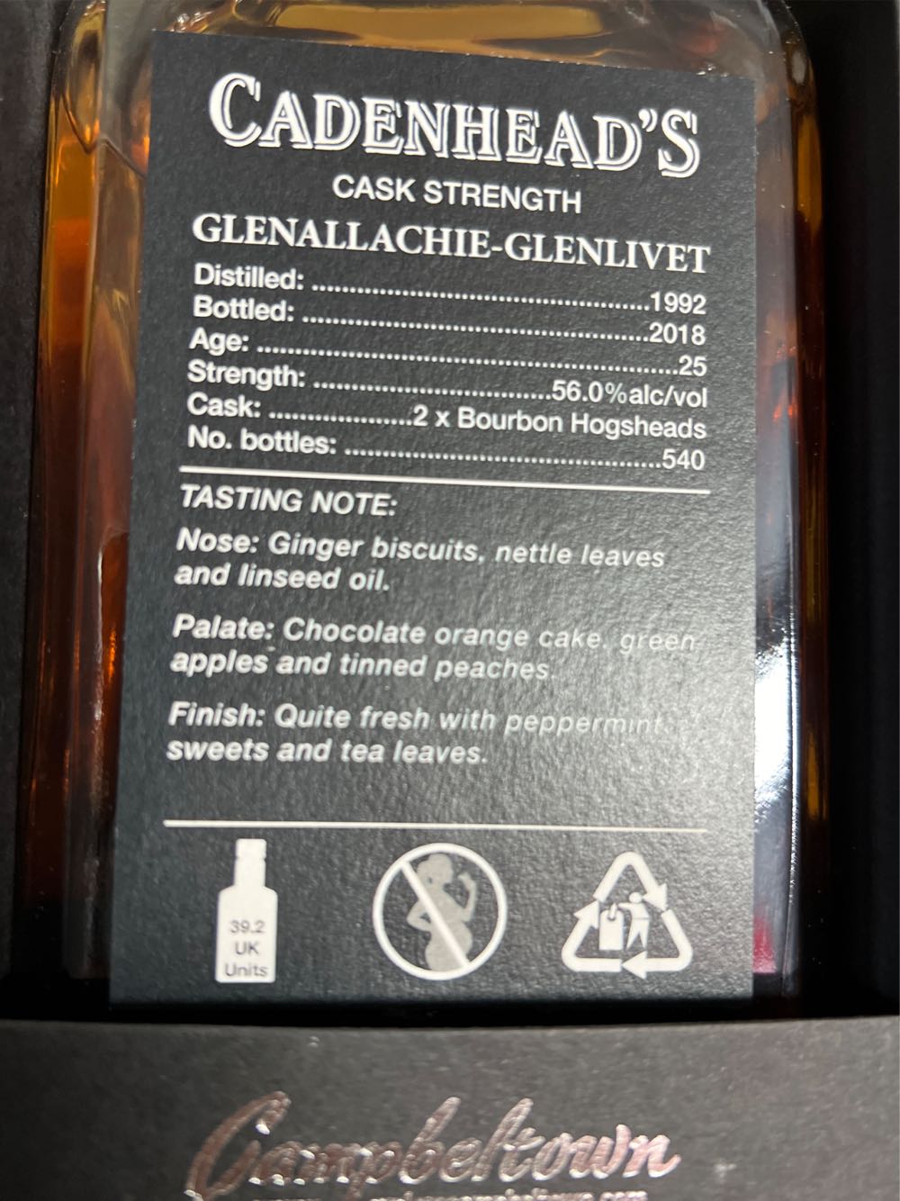 Glenallachie 25 Years - Wm Cadenhead (700 mL) alcohol collectible - Main Image 2