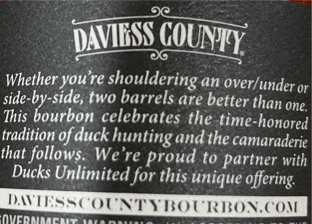 Daviess County Double Barrel Finished Bourbon Whiskey - Lux Row Distillers (750 mL) alcohol collectible [Barcode 088352136431] - Main Image 3