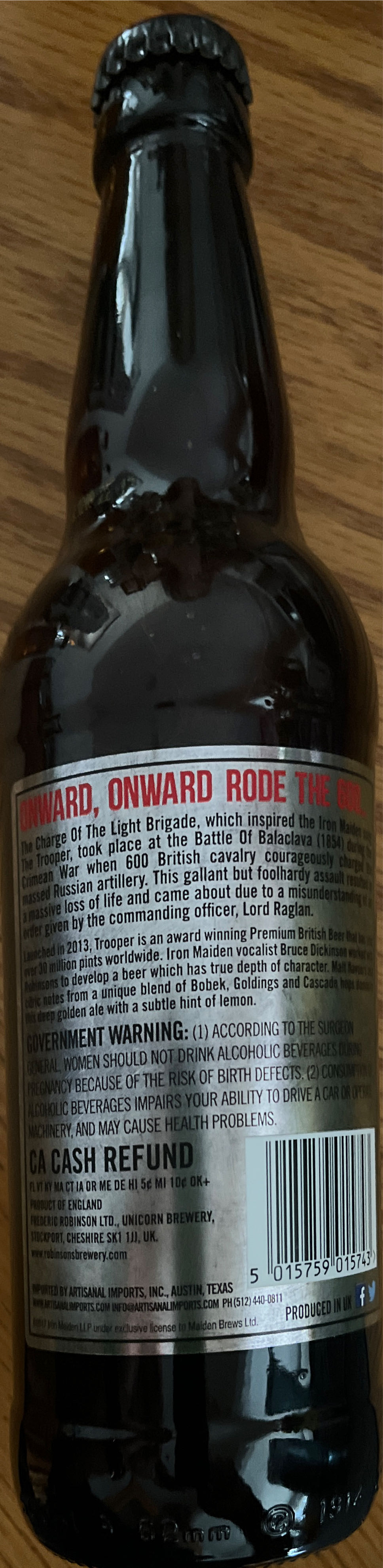 Trooper Day Of The Dead - Robinsons Brewery alcohol collectible [Barcode 5015759015743] - Main Image 2