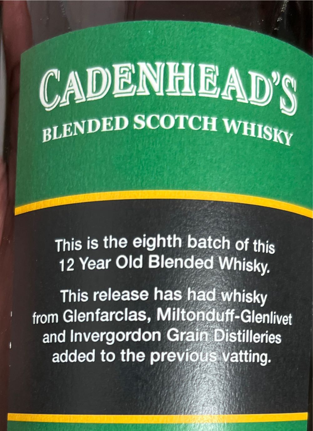 William Cadenhead Blended Scotch Whisky 12 Years - Wm Cadenhead (700 mL) alcohol collectible - Main Image 2