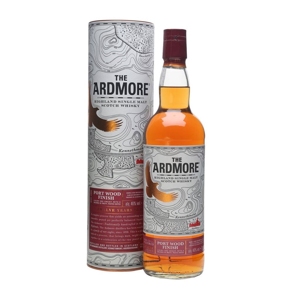 ARDMORE 12y Port Wood Finish Highland Single Malt Scotch Whisky - Ardmore Distillery (700 mL) alcohol collectible [Barcode 5010019637956] - Main Image 3
