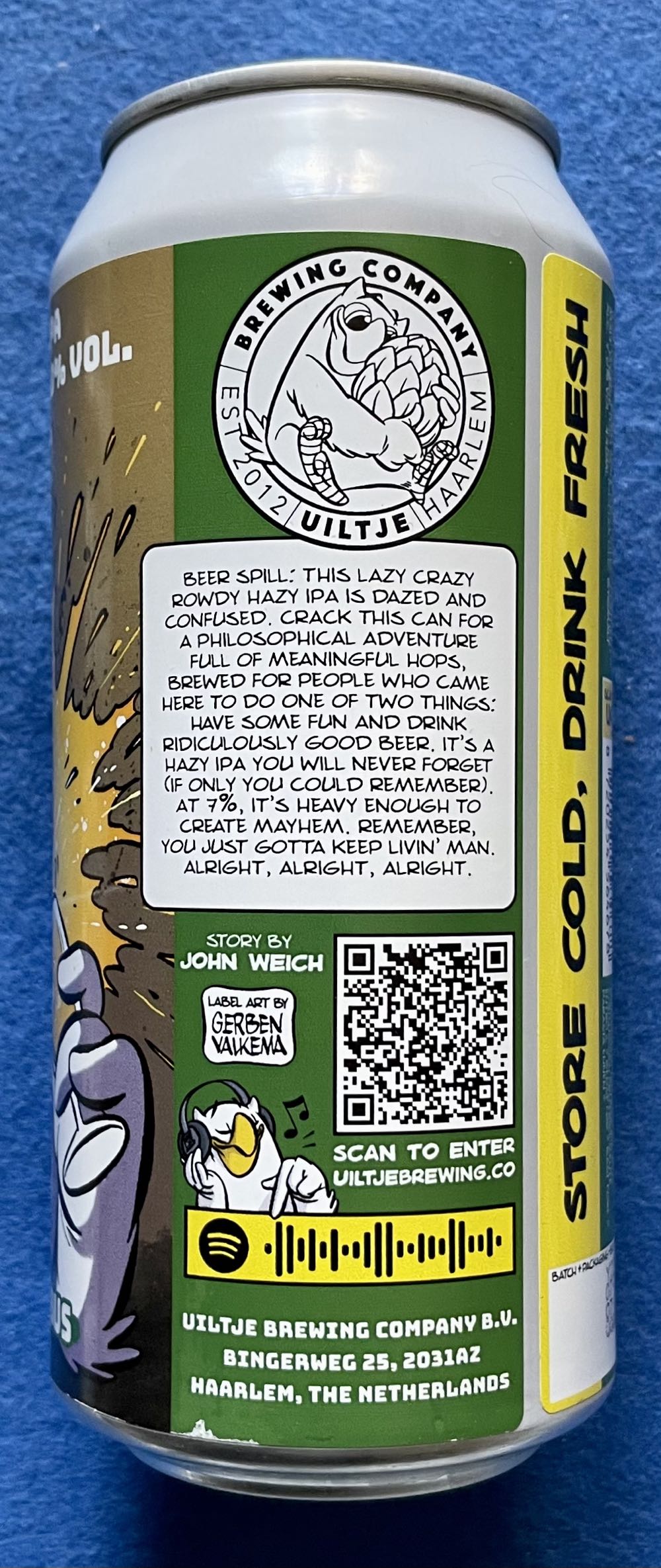 The Beer-spill - Uiltje Brewing Company (440 mL) alcohol collectible [Barcode 8720254564678] - Main Image 3