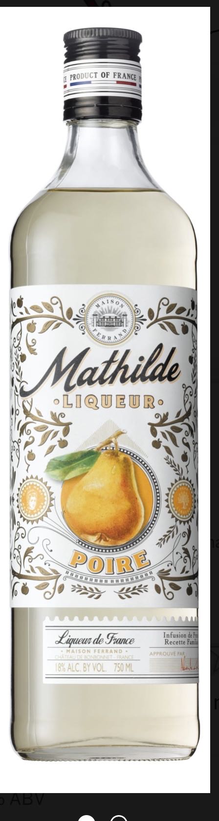 Mathilde Poire Liqueur - Mathilde Liqueur (750 mL) alcohol collectible - Main Image 2