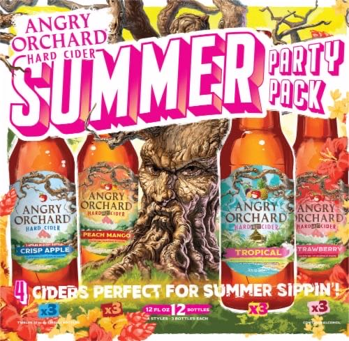 Angry Orchard Hard Fruit Cider - Peach Mango - Angry Orchard Cider Company (12 FL OZ) alcohol collectible [Barcode 087692011729] - Main Image 2