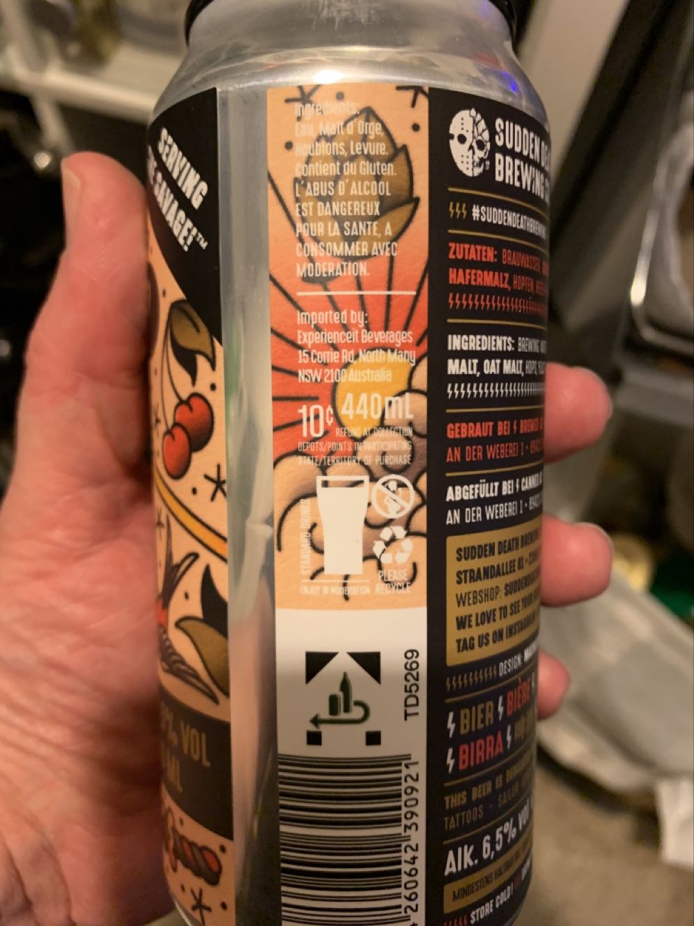 Back In The Days It Was The Shit Sudden Death Brewing Co. - Sudden Death (440 mL) alcohol collectible [Barcode 4260642390921] - Main Image 3