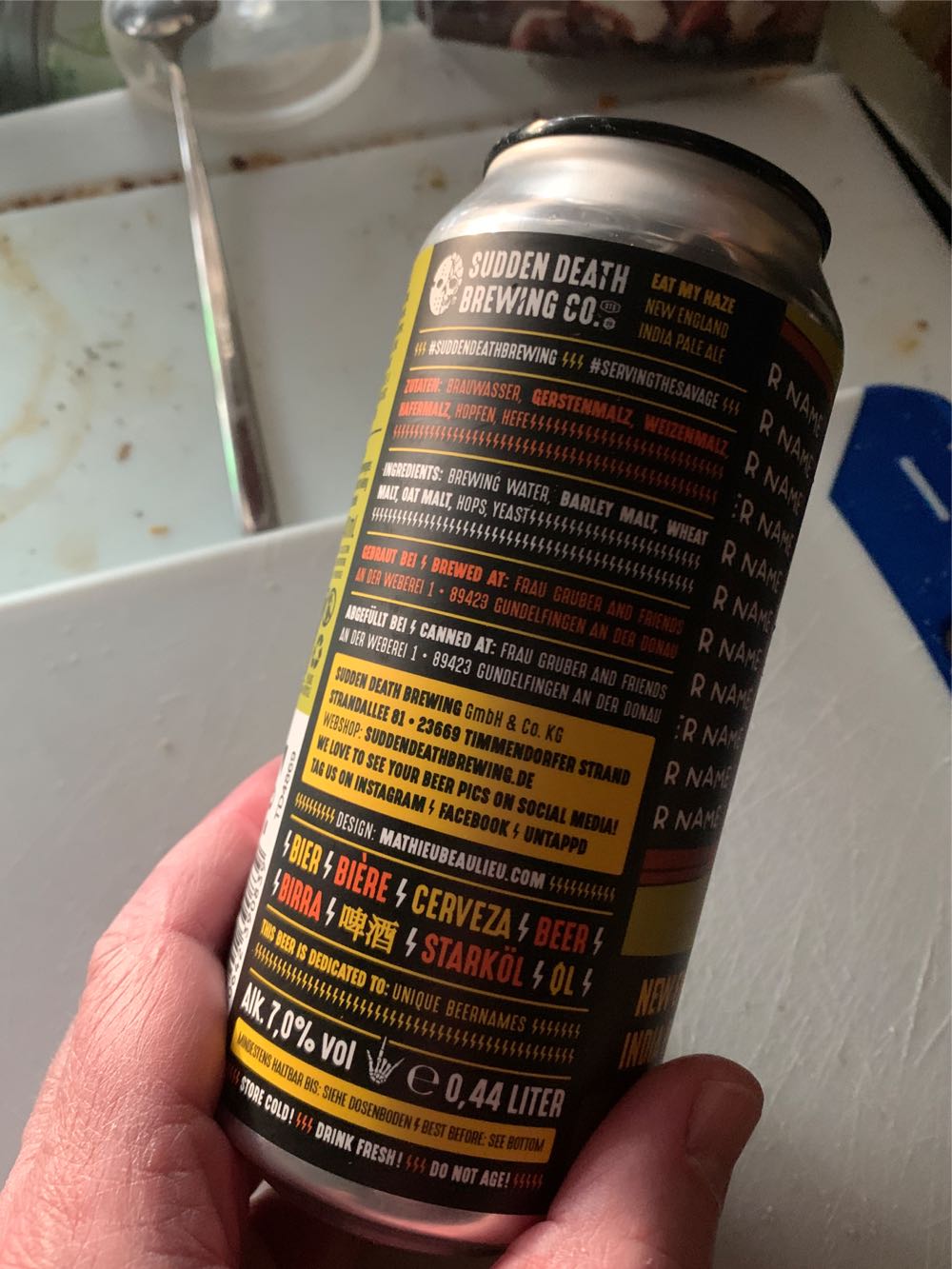 Eat My Haze - Sudden Death (440 mL) alcohol collectible [Barcode 4260642390839] - Main Image 3